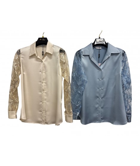 Camicia Macramè Antonia - Perla Oversize Camicie e Bluse donna POANTONIA