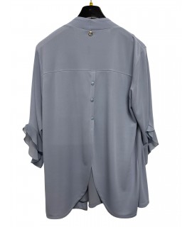 Spolverino Tinta Unita Alessia - Perla Oversize Spolverini e Coprispalle POALESSIA