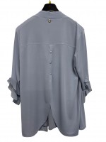 Spolverino Tinta Unita Alessia - Perla Oversize Spolverini e Coprispalle POALESSIA