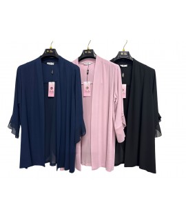 Spolverino Tinta Unita Alessia - Perla Oversize Spolverini e Coprispalle POALESSIA