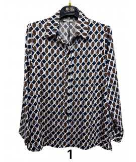 Camicia Fantasia Vittoria - Perla Oversize Camicie e Bluse donna POVITTORIA