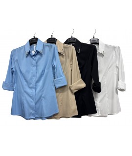 Camicia Basic Tinta Unita 80020 - Patrizia Blasio Camicie e Bluse donna PB80020