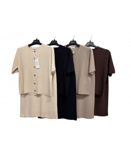 Completo Tinta Unita M3522 - Encaty Completi e set coordinati ECM3522