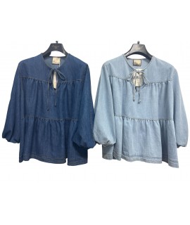Bluse Jeans C401 - Linda's Camicie e Bluse donna LINC401