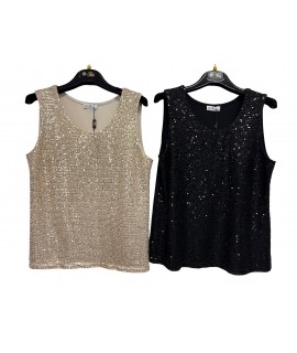 Canotta Paillettes Gabriella - Perla Oversize Top e canotte POGABRIELLA