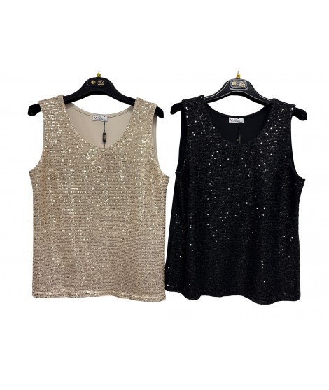 Canotta Paillettes Gabriella - Perla Oversize Top e canotte POGABRIELLA