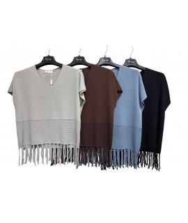 Maglia Frange M3532 - Encaty Maglieria e t-shirt donna ECM3532