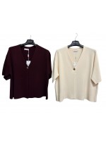 Maglia Tinta Unita T5232 - Encaty Maglieria e t-shirt donna ECT5232