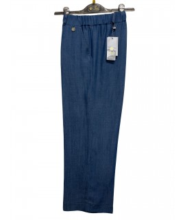 Pantaloni Chambray Diva - Perla Oversize Pantaloni donna PODIVA