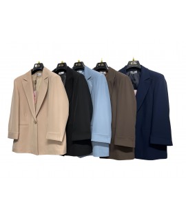 Giacca Tinta Unita Caterina - Perla Oversize Giacche POCATERINA