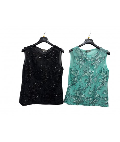 Canotta Paillettes 50095 - Carla Ferroni Top e canotte CF50095