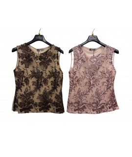 Canotta Paillettes 50095 - Carla Ferroni Top e canotte CF50095