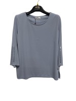 Maglia Tinta Unita Roma - Perla Oversize Maglieria e t-shirt donna POROMA
