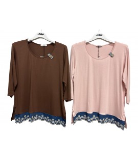 Maglia Girocollo 309 - La Belle Chemise Maglieria e t-shirt donna LBC309