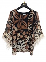 Bluse Fantasia Piume - Perla Oversize Camicie e Bluse donna POPIUME