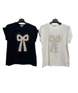 T-shirt Fiocco K758 - Encaty Maglieria e t-shirt donna ECK758