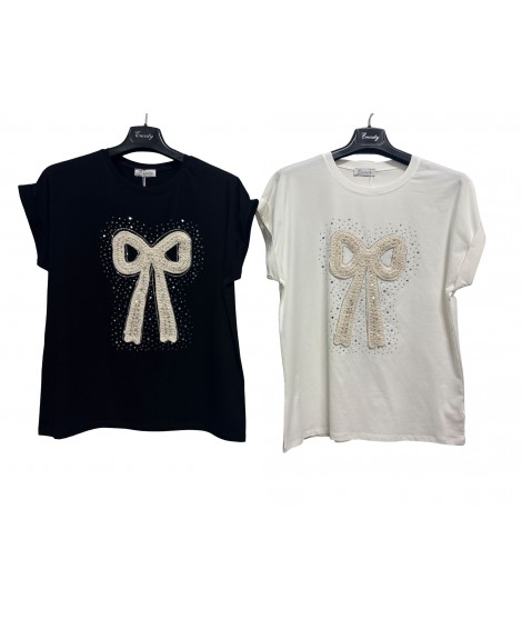 T-shirt Fiocco K758 - Encaty Maglieria e t-shirt donna ECK758