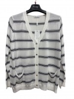 Cardigan Righe M2516 - Encaty Maglieria e t-shirt donna ECM2516
