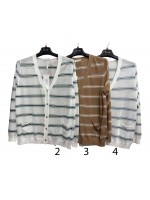 Cardigan Righe M2516 - Encaty Maglieria e t-shirt donna ECM2516