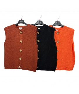 Gilet Bottoni 912 - Encaty Maglieria e t-shirt donna EC912