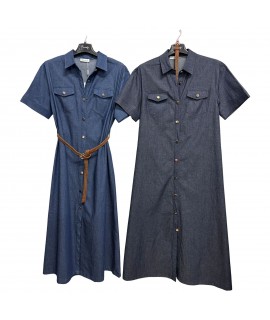 Vestito Chambray BLE213 - Encaty Vestiti e abiti  ECBLE213