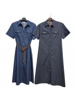 Vestito Chambray BLE213 - Encaty Vestiti e abiti  ECBLE213