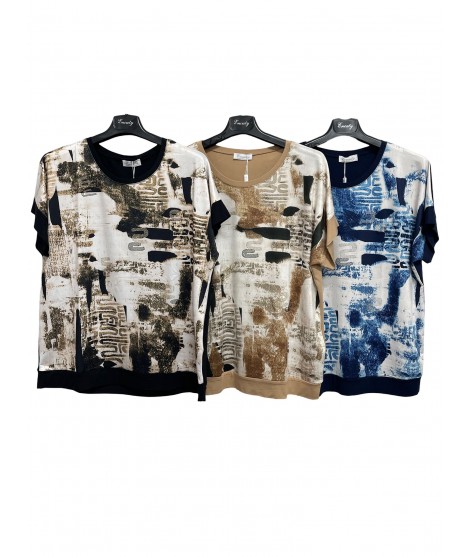 Maglia Fantasia D-7858 - Encaty Maglieria e t-shirt donna ECD-7858
