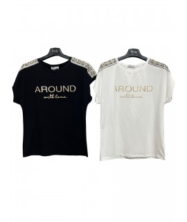 T-shirt Stampa D-7807 - Encaty Maglieria e t-shirt donna ECD-7807