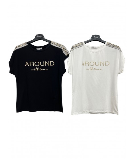 T-shirt Stampa D-7807 - Encaty Maglieria e t-shirt donna ECD-7807