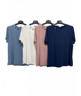 Maglia Tinta Unita 77971 - Encaty Maglieria e t-shirt donna EC77971