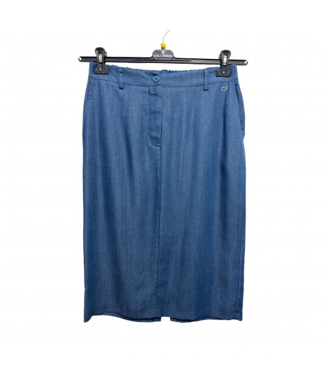 Gonna Chambray 70289 - Carla Ferroni Gonne donna CF70289