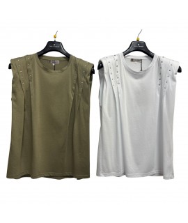 Canotta Tinta Unita 50157 - Carla Ferroni Top e canotte CF50157