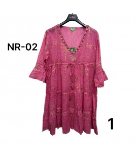 Vestito Cotone Moda Mare NR-02 - Marila Moda Mare MARNR-02