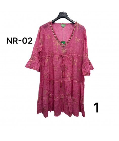 Vestito Cotone Moda Mare NR-02 - Marila Moda Mare MARNR-02