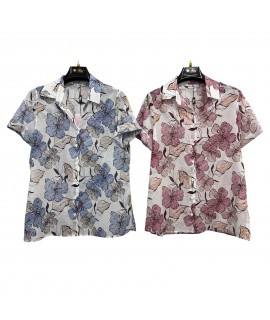 Camicia Fantasia Creta - Perla Oversize Camicie e Bluse donna POCRETA
