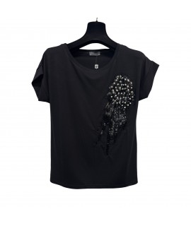 Maglia Girocollo F115 - Bianca Ghirelli Maglieria e t-shirt donna BGF115