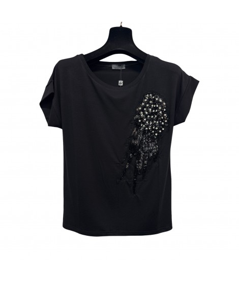 Maglia Girocollo F115 - Bianca Ghirelli Maglieria e t-shirt donna BGF115