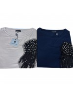 Maglia Girocollo F115 - Bianca Ghirelli Maglieria e t-shirt donna BGF115
