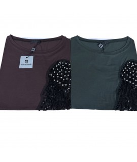 Maglia Girocollo F115 - Bianca Ghirelli Maglieria e t-shirt donna BGF115