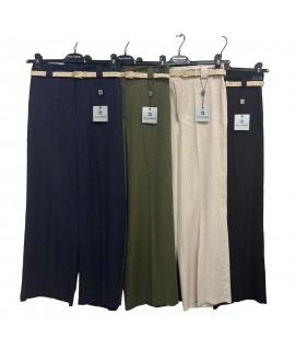 Pantaloni Lino 25300 - Bianca Ghirelli Pantaloni donna BG25300