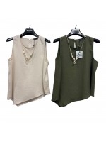 Top Puro Lino 25309 - Bianca Ghirelli Top e canotte BG25309