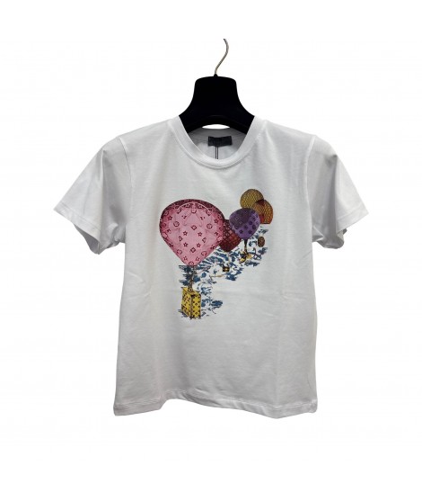 T-shirt Stampa Mongolfiera - Bianca Ghirelli Maglieria e t-shirt donna BGMONGOLFIERA