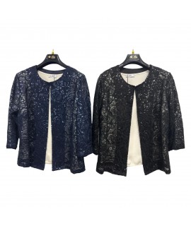Twin-set Paillettes Elena - Perla Oversize Twin-set donna POELENA