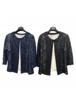 Twin-set Paillettes Elena - Perla Oversize Twin-set donna POELENA