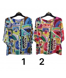 Bluse Fantasia Ravello - Perla Oversize Camicie e Bluse donna PORAVELLO