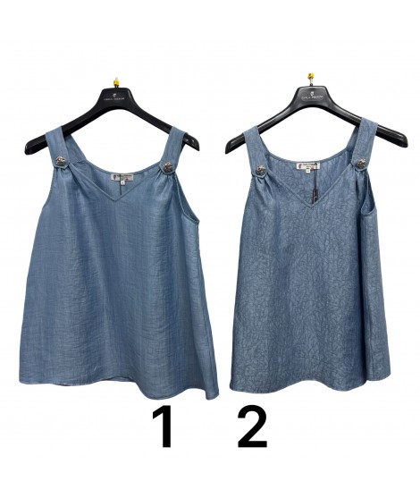 Canotta Chambray 50278 - Carla Ferroni Top e canotte CF50278