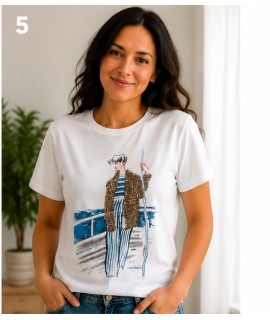 T-shirt Stampa 22305 - Carla Ferroni Maglieria e t-shirt donna CF22305