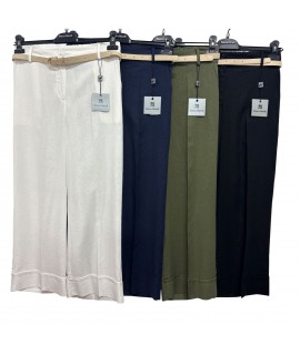 Pantaloni Lino 25301 - Bianca Ghirelli Pantaloni donna BG25301