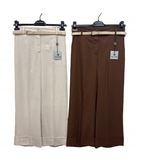 Pantaloni Lino 25301 - Bianca Ghirelli Pantaloni donna BG25301