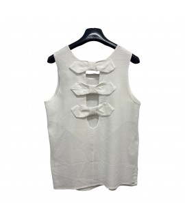 Canotta Puro Lino 25313 - Bianca Ghirelli Top e canotte BG25313